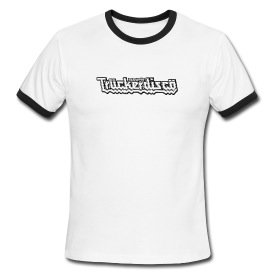 Truckerdisco Ringer T-Shirt (black-on-white) Only available online!